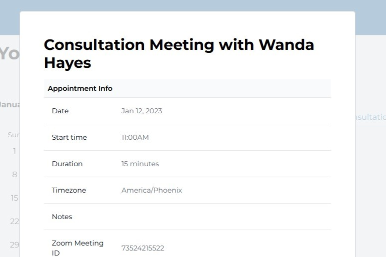 Meeting details