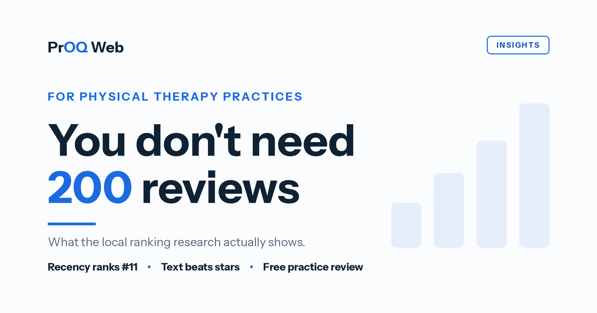 How Many Google Reviews Do You Actually Need to Outrank the Clinic Down the Street?